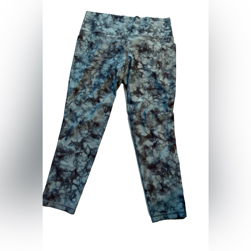 Athleta Green Print Pocket Capri Leggings size L